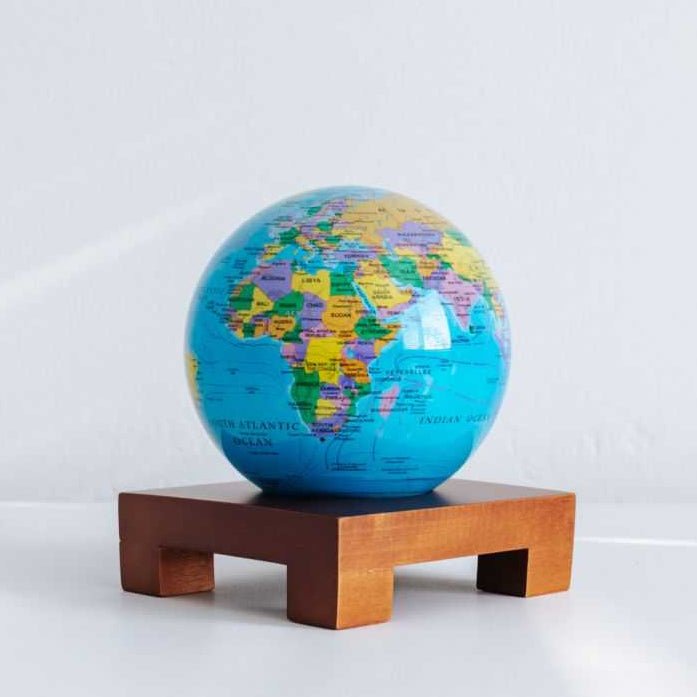 Blue Political Map World Globe - MOVA Globes International4.5 inch