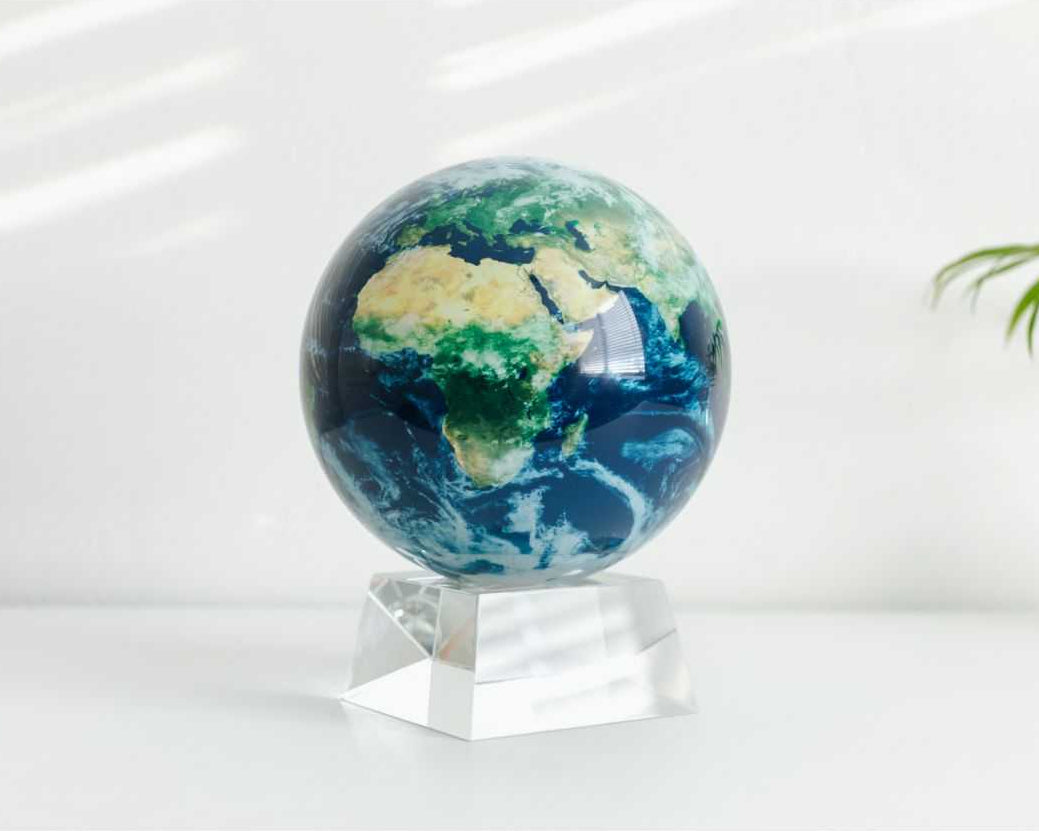 Sun Earth Moon Bundle crystal base | world map globe - MOVA US