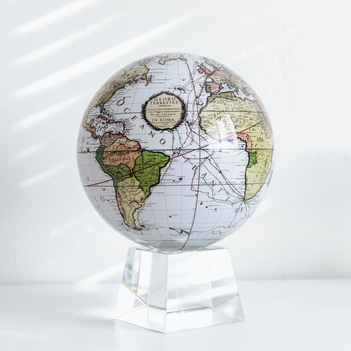 Antique Terrestrial White Globe - MOVA Globes International8.5"
