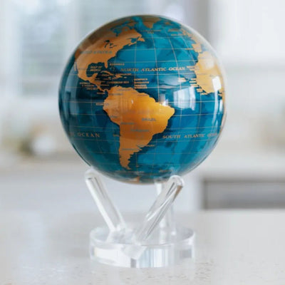 Blue and Gold Globe - MOVA Globes International4.5" - Secondary image