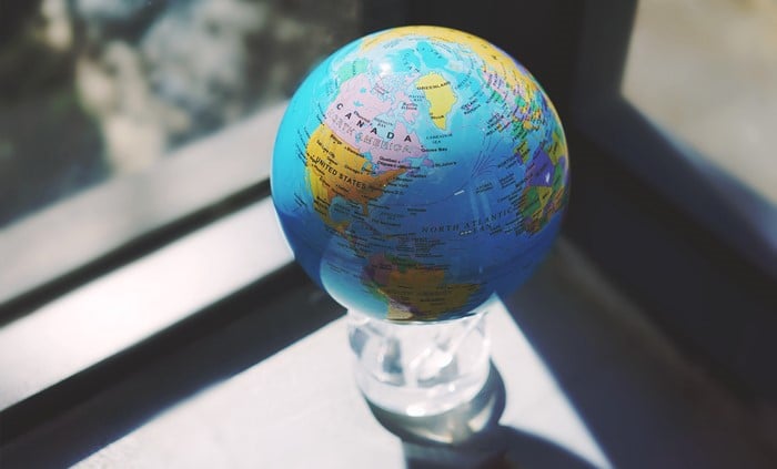 4.5” Blue with Political Map MOVA Globe