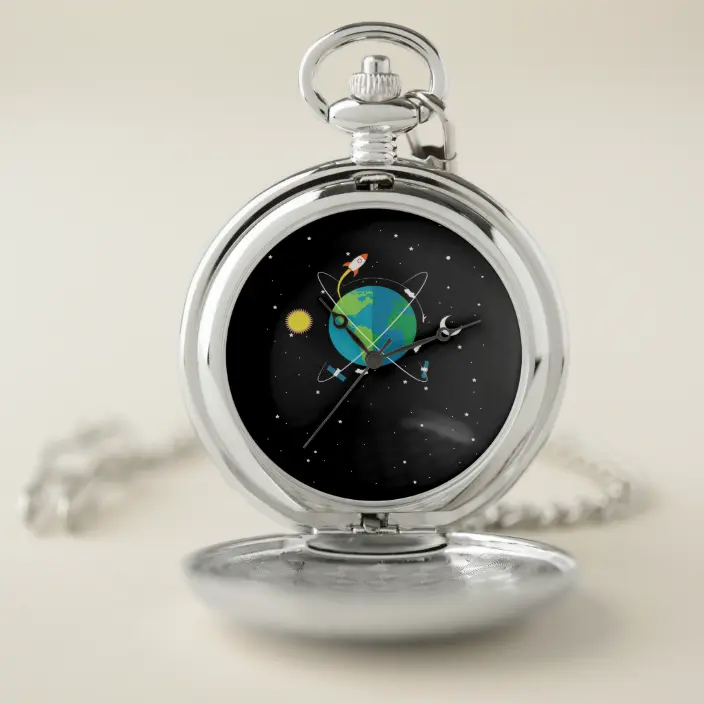 Outer Space Solar Pocket Watch by Astronomy Gift