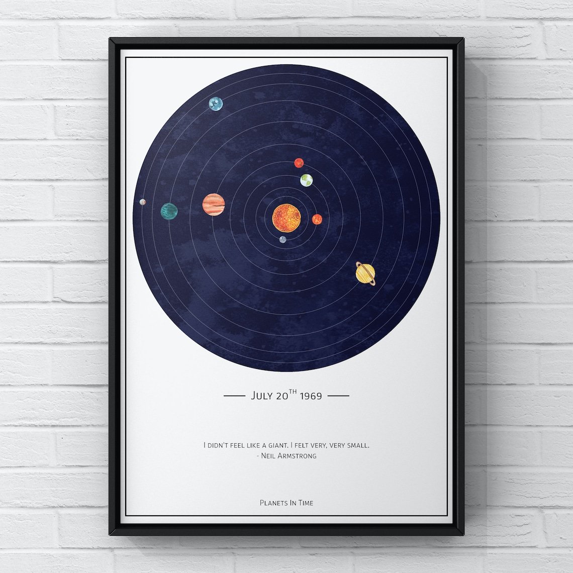 Personalized Solar System Artwork by PlanetsInTime