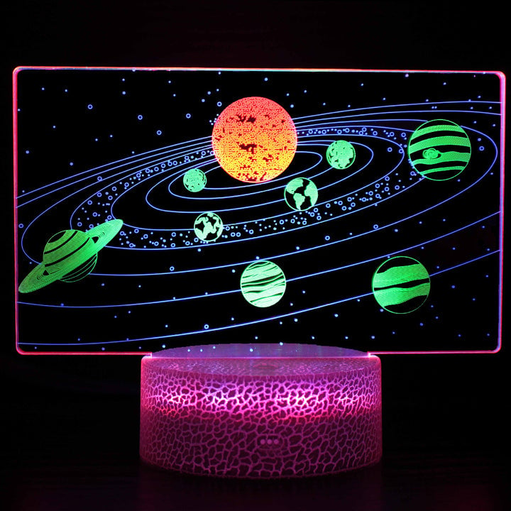Solar System 3D Optical Illusion Lamp by Optical Lamp