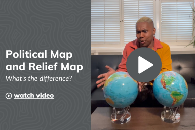 Political Map vs Relief Map