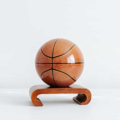 Basketball MOVA Globe 4.5" with Arched Base Dark Wood