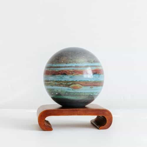 Jupiter MOVA Globe 4.5" with Arched Base Dark Wood