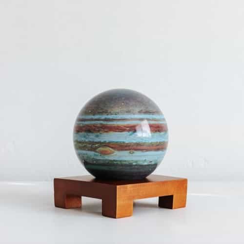 Jupiter MOVA Globe 4.5" with Square Base Dark Wood