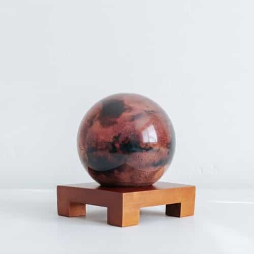 Mars MOVA Globe 4.5" with Square Base Dark Wood