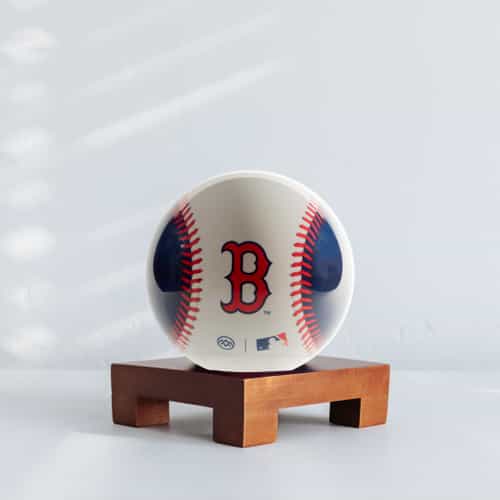 MLB® Red Sox™ MOVA Globe 4.5" with Square Base Dark Wood