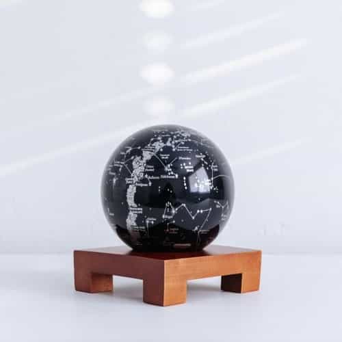 Constellations MOVA Globe 4.5" with Square Base Dark Wood