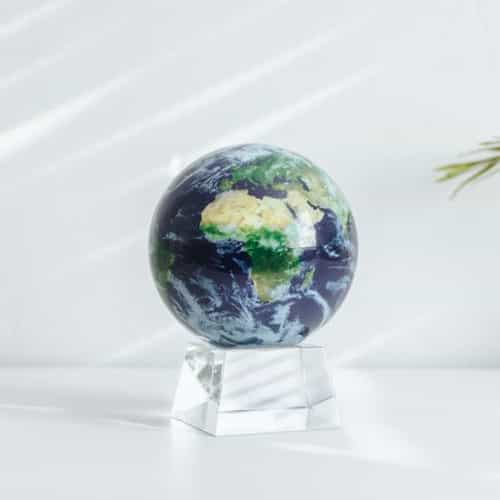 Earth with Clouds MOVA Globe 4.5" with Crystal Base