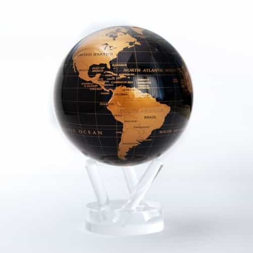 Black and Gold MOVA Globe 6" with Acrylic Base