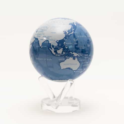 Sky Blue and White MOVA Globe 6" with Acrylic Base