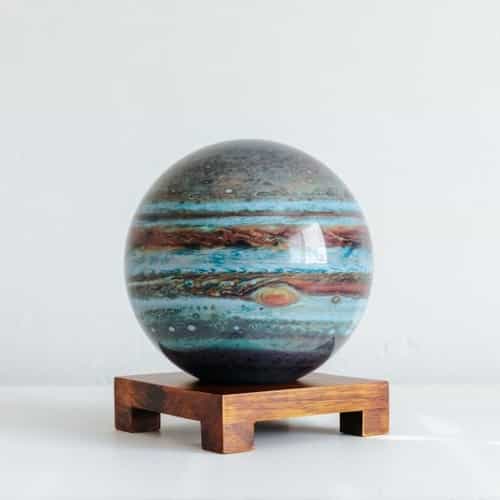 Jupiter MOVA Globe 6" with Square Base Dark Wood