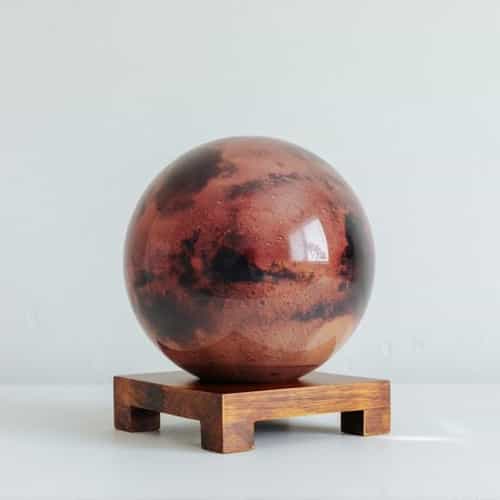 Mars MOVA Globe 6" with Square Base Dark Wood
