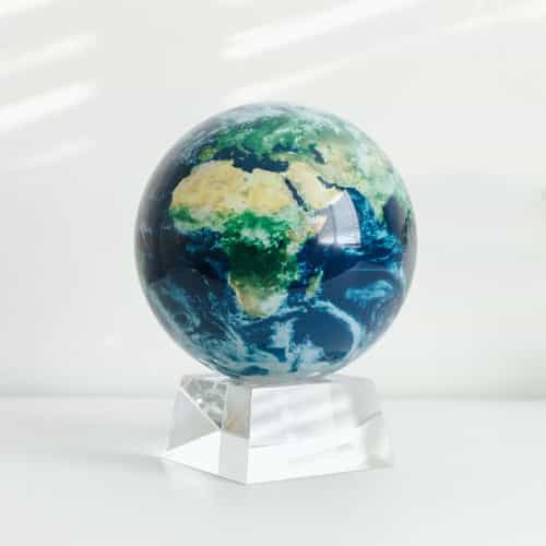 Earth with Clouds MOVA Globe 6" with Crystal Base