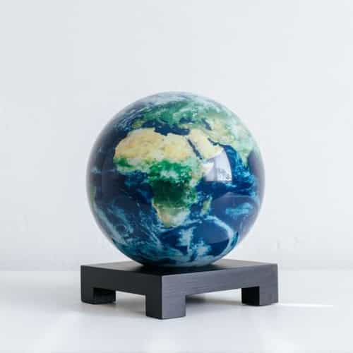 Earth with Clouds MOVA Globe 6" with Square Base Black