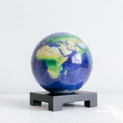 Earth MOVA Globe 6" with Square Base Black