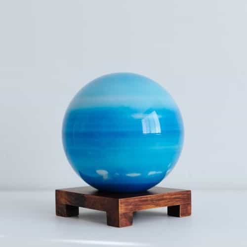 Uranus MOVA Globe 6" with Square Base Dark Wood