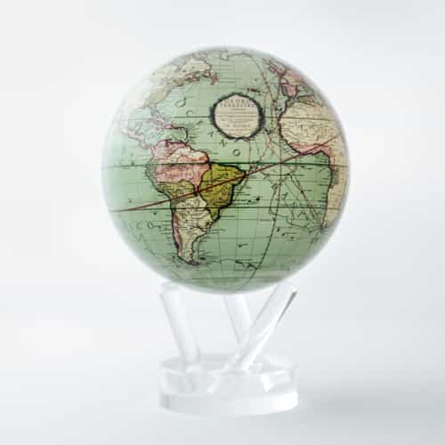 Antique Terrestrial Green MOVA Globe 4.5" with Acrylic Base