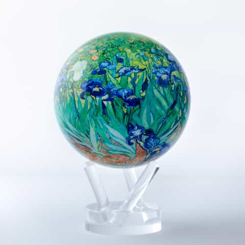 Van Gogh Irises MOVA Globe 4.5" with Acrylic Base
