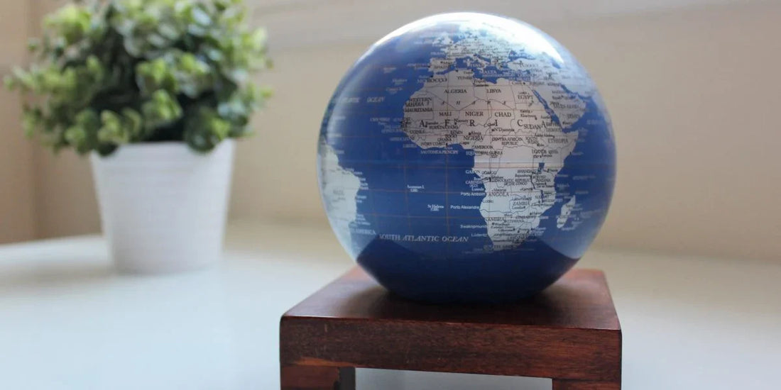 Introducing the Perfect Modern Décor Piece - The Blue and Silver MOVA Globe