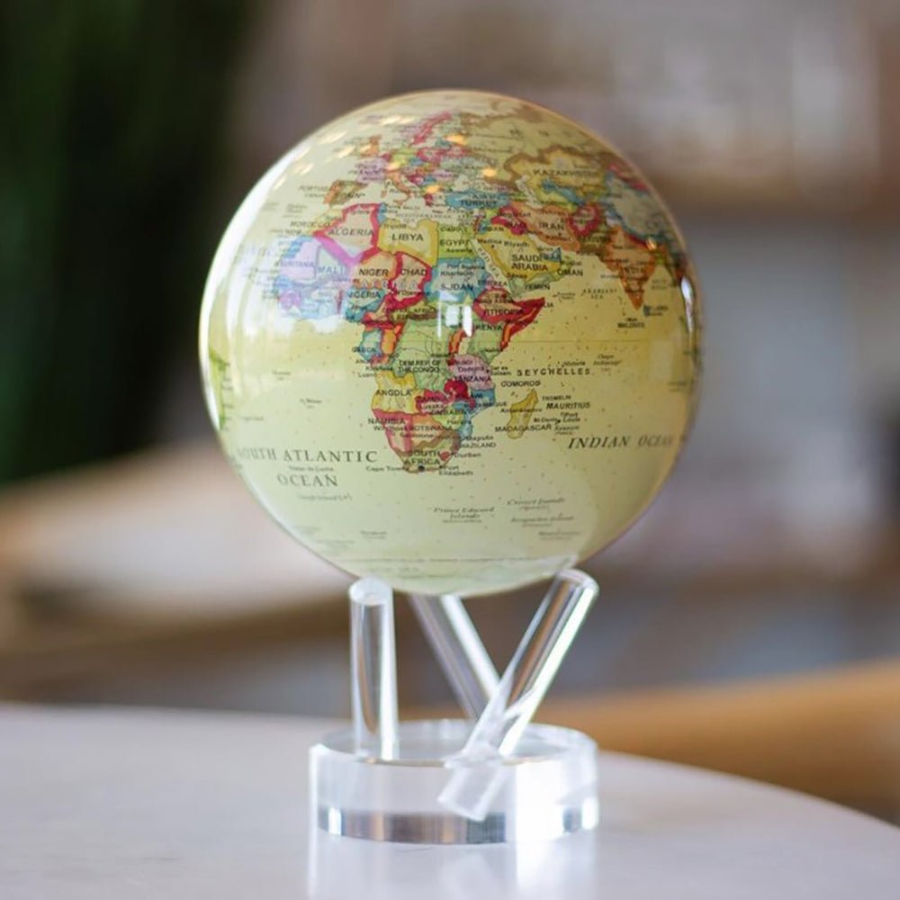 Antique Yellow Political Map Globe by MOVA Globes