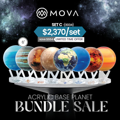 6" Solar System Planet Set（Designer’s Cosmos Acrylic Base)