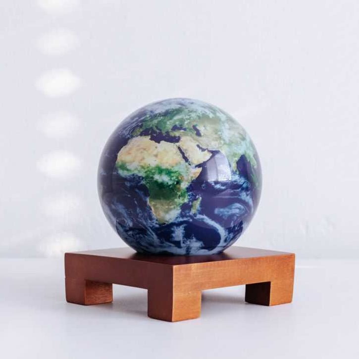 Earth with Clouds MOVA Globe | Rotating Blue Planet Design
