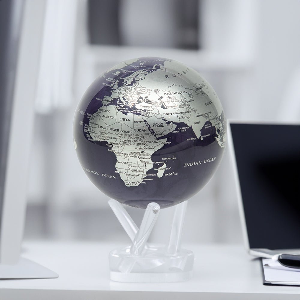 Purple and Silver Globe - MOVA Globes International4.5 inch