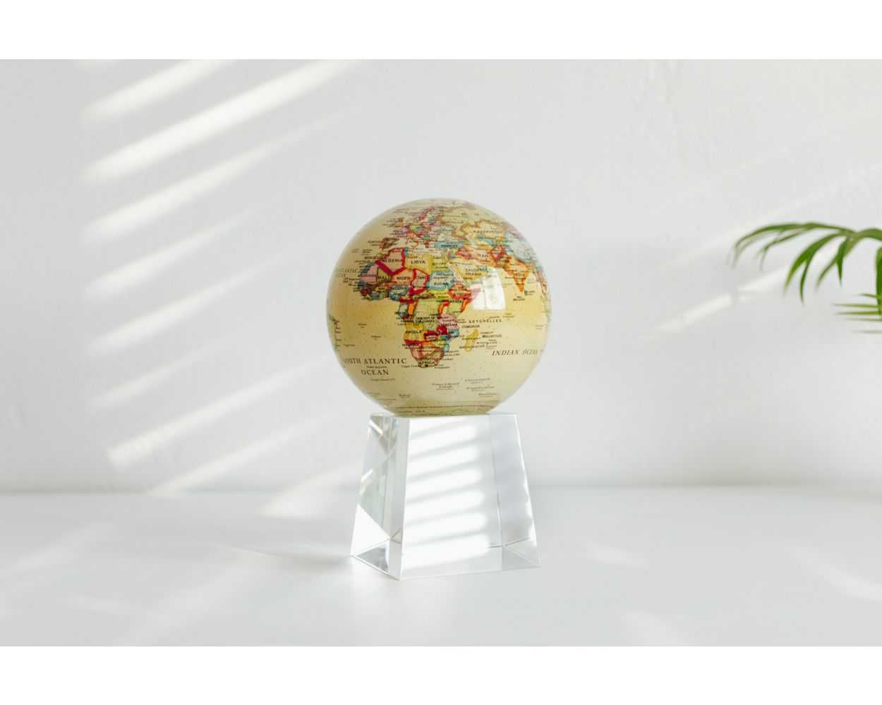 Yellow Political Map World Globe