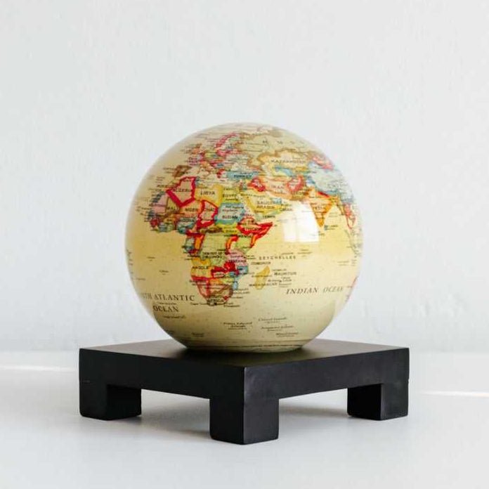 Yellow Geo-Political World Map Globe by MOVA Globes