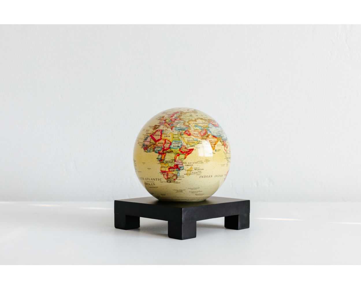 Yellow Political Map World Globe