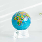 Blue Political Map World Globe - MOVA Globes International4.5 inch