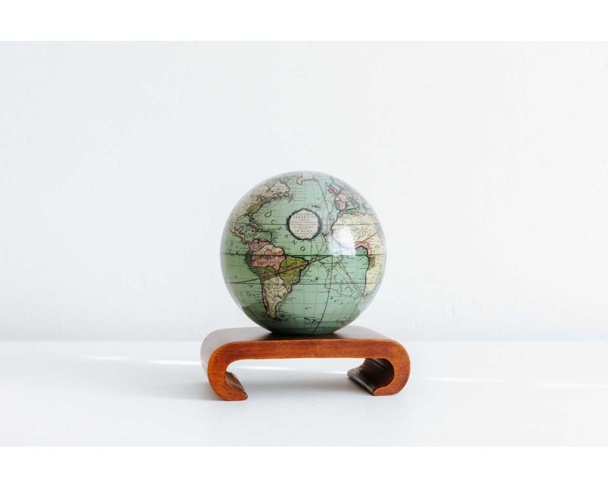 Antique Terrestrial Green Globe