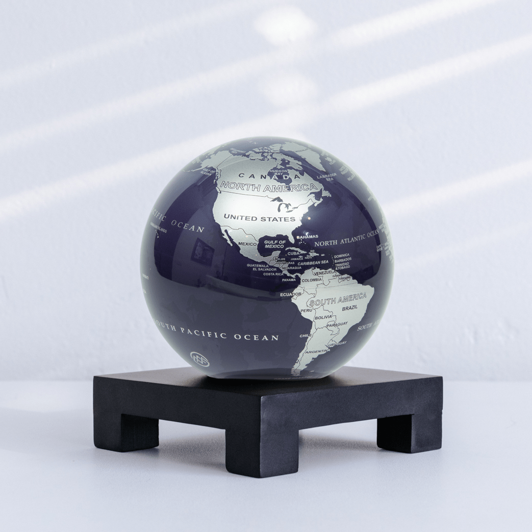 Purple and Silver Globe - MOVA Globes International4.5 inch