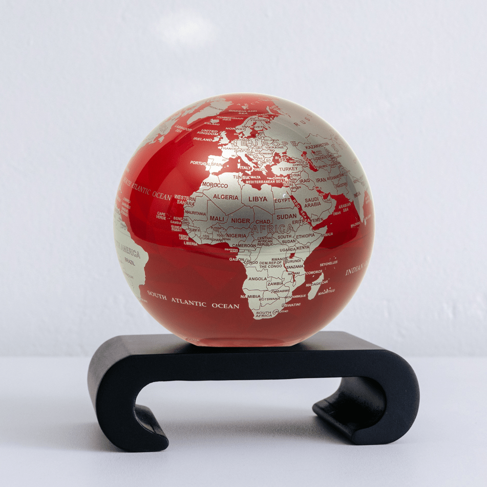 Red and Silver Globe - MOVA Globes International4.5 inch