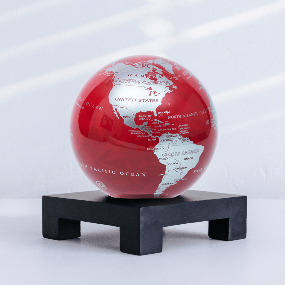 Red and Silver Globe - MOVA Globes International4.5 inch