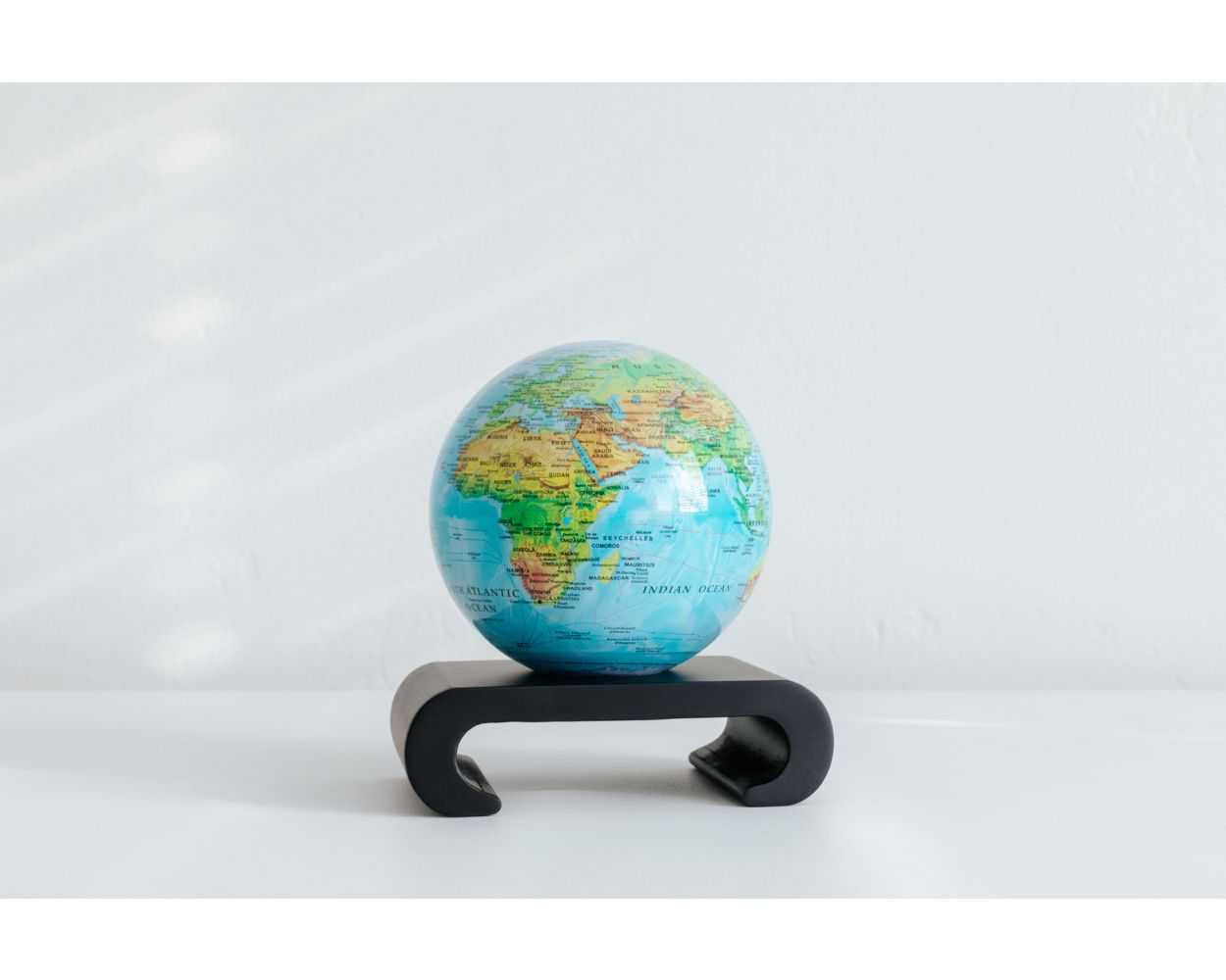 Blue Relief Map World Globe