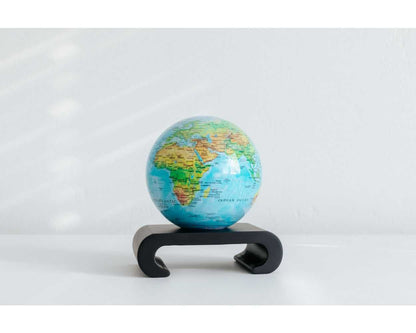 Blue Relief Map World Globe