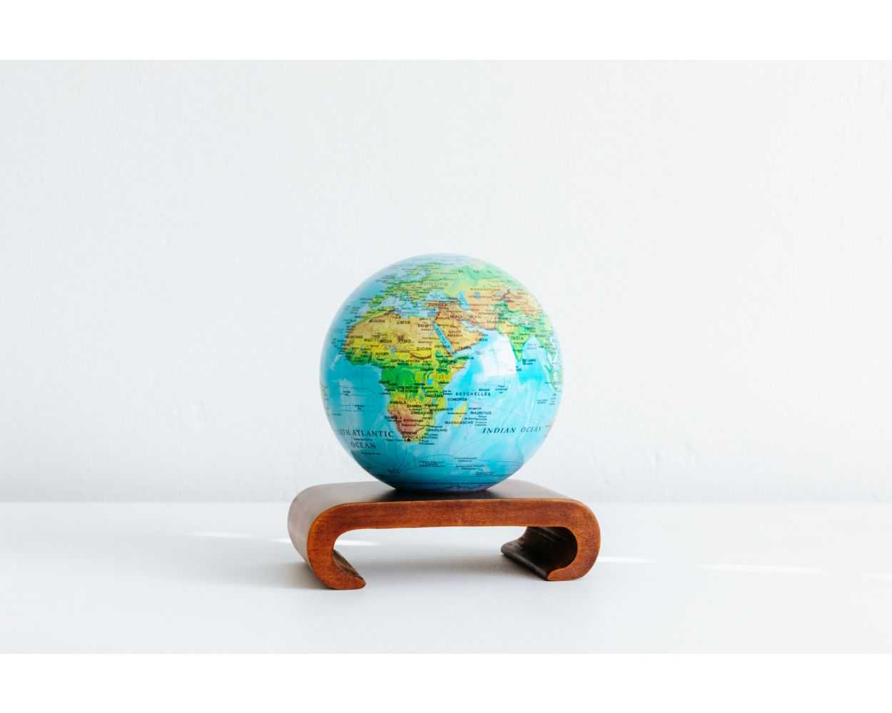 Blue Relief Map World Globe