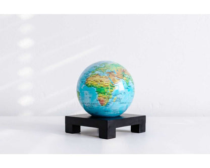 Blue Relief Map World Globe