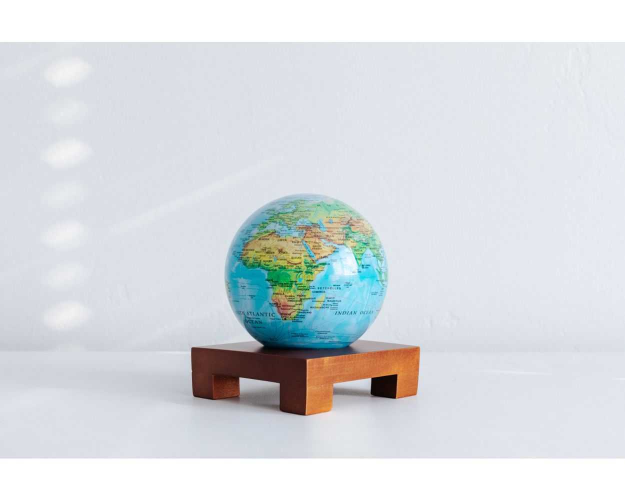 Blue Relief Map World Globe