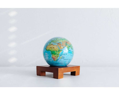 Blue Relief Map World Globe
