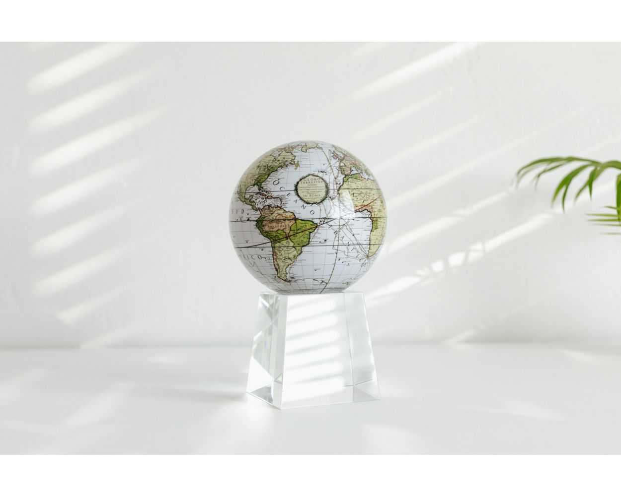 Antique Terrestrial White Globe