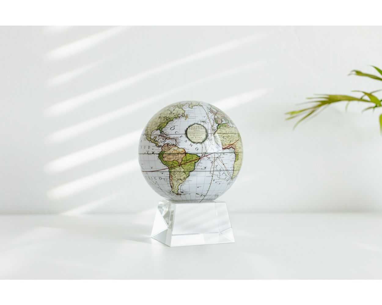 Antique Terrestrial White Globe