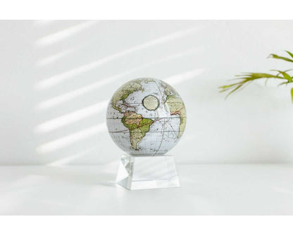 Antique Terrestrial White Globe