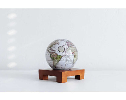 Antique Terrestrial White Globe