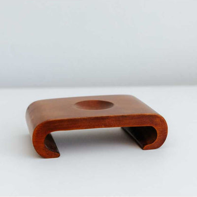 4.5 Inch arched dark wood base - mova us